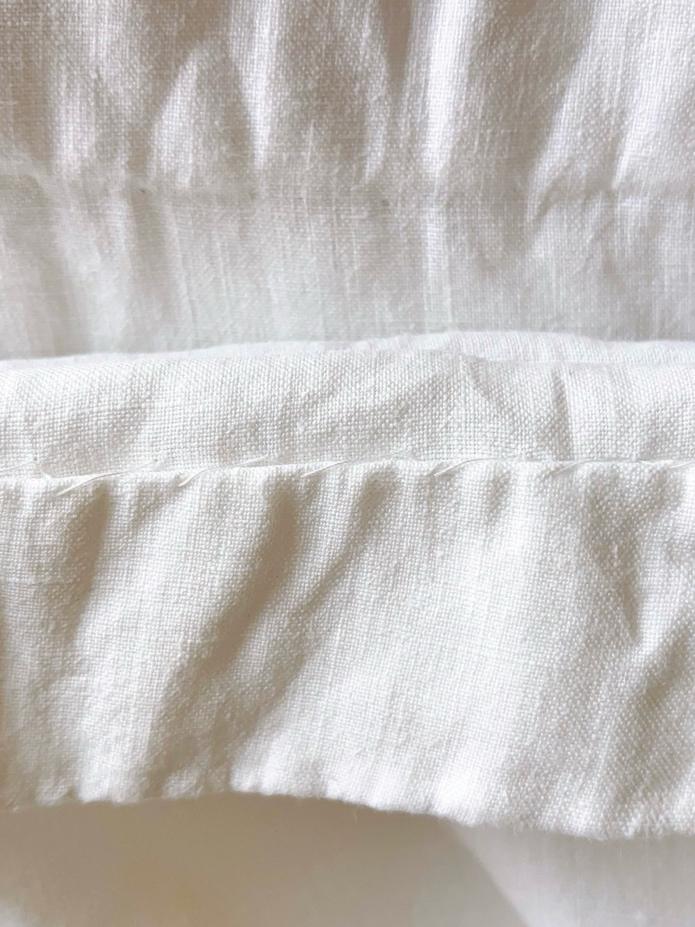 Esprit Women’s White Linen Pants Straight Leg Coastal Summer Nautical Vacation - Picture 13 of 13
